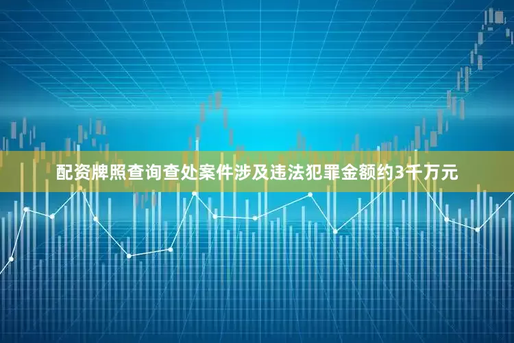 配资牌照查询查处案件涉及违法犯罪金额约3千万元